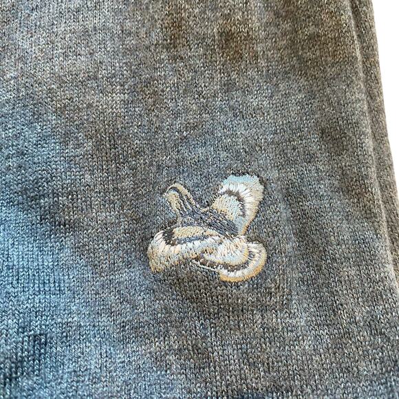 Peter Millar Sweater Mens Large Gray Merino Wool V-Neck Pullover Golf - Picture 3 of 7